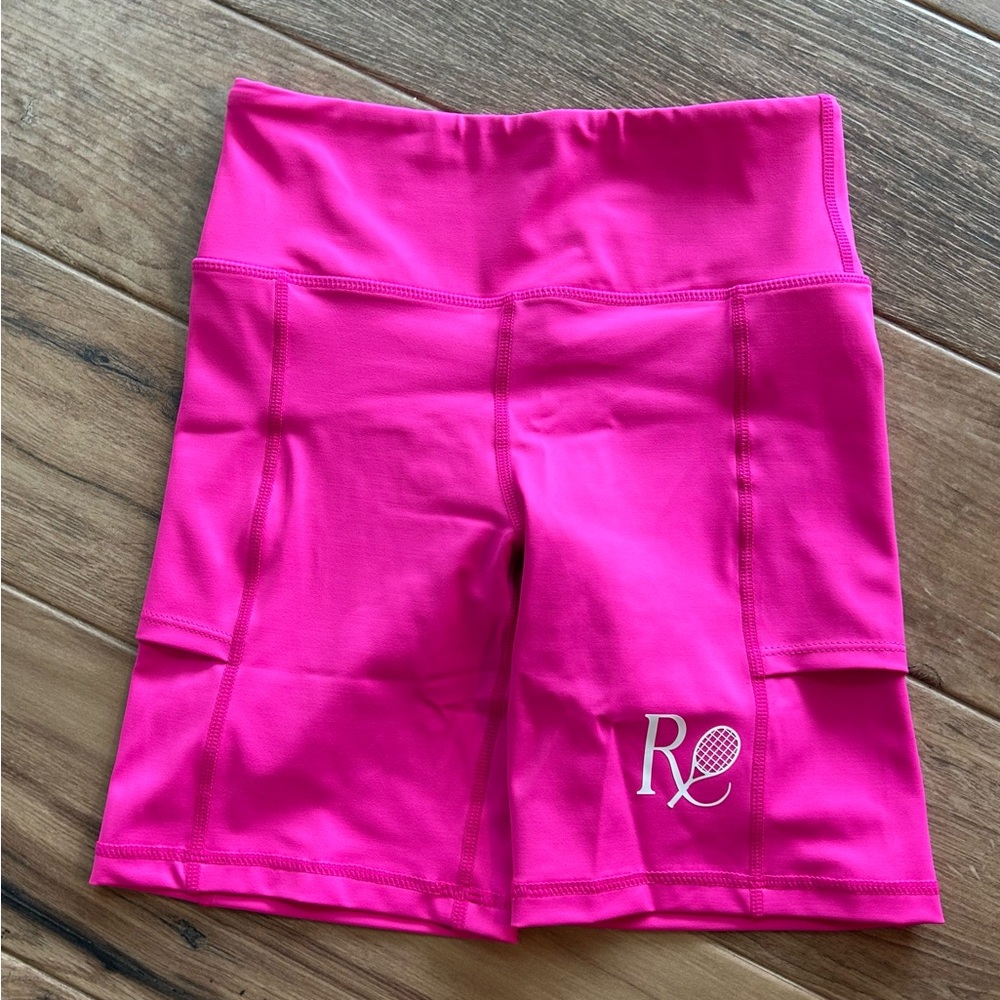 Women’s Hot Pink BikerTennis Work Out Shorts-XS, The Farmers Market Glob…